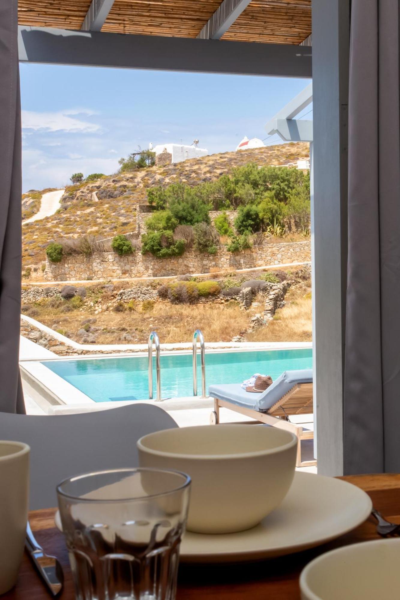Terra White Seaview Pool Apartments & Suites Mykonos Town Bagian luar foto
