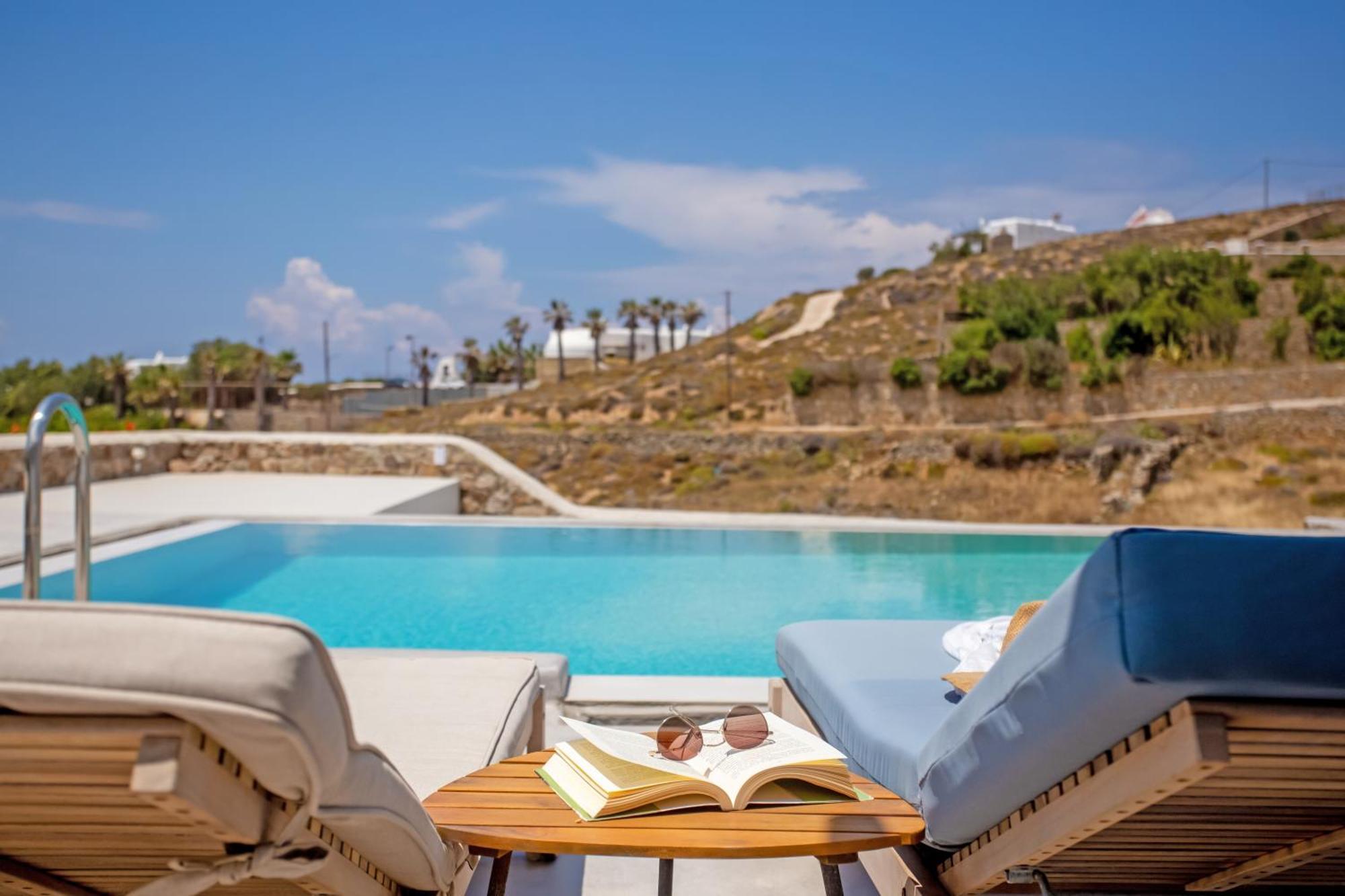 Terra White Seaview Pool Apartments & Suites Mykonos Town Bagian luar foto